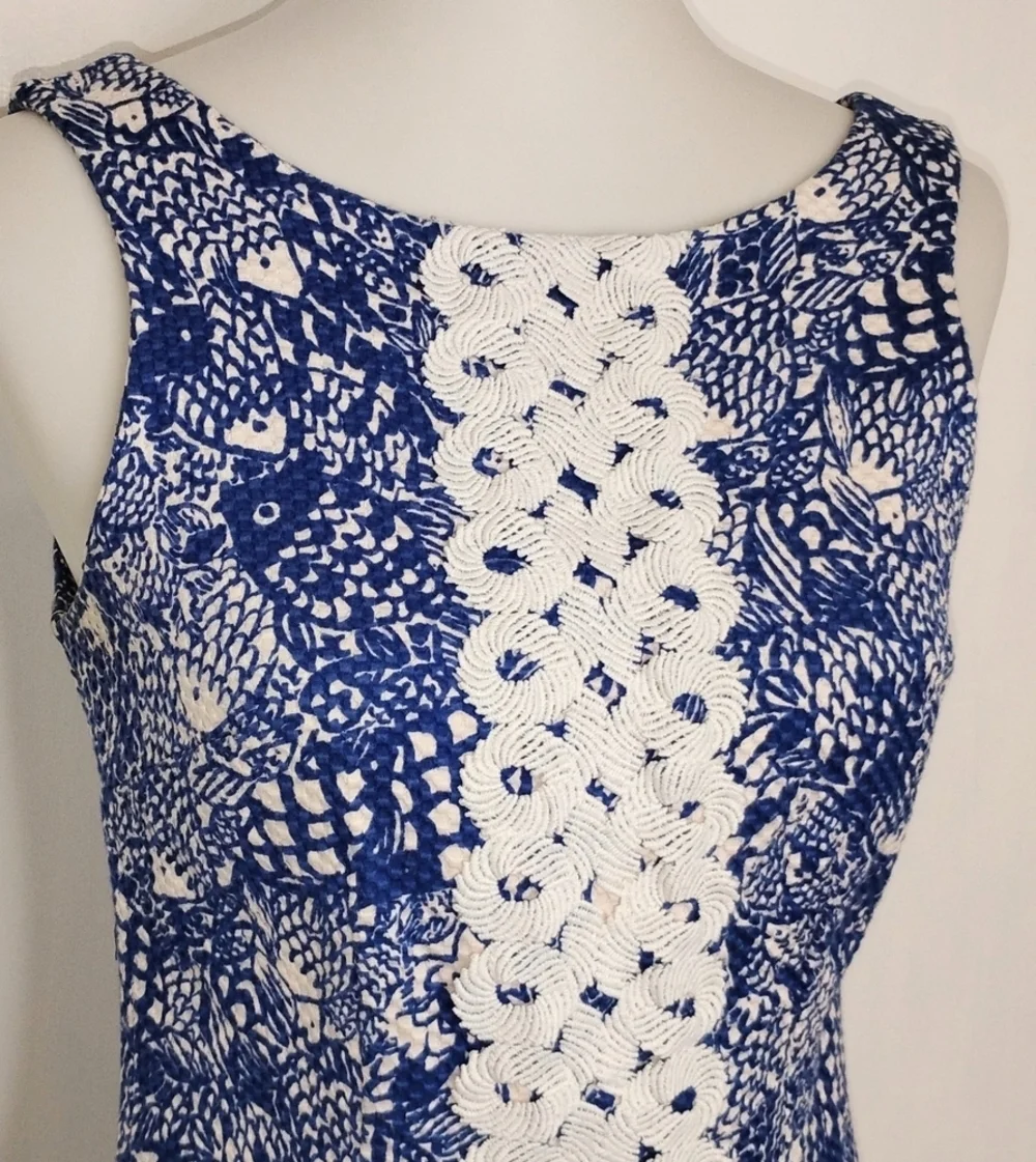 LILLY PULITZER BLUE FISH DRESS - Picture 10 of 10